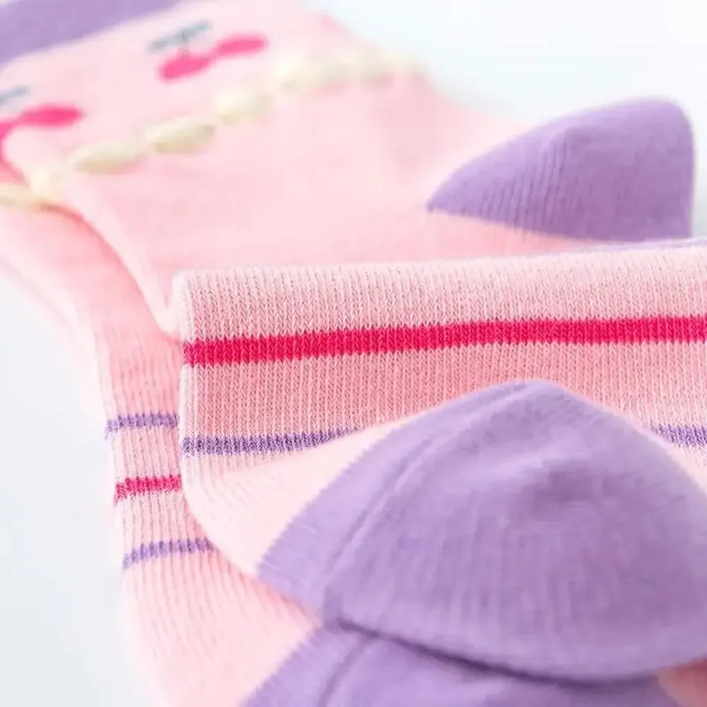 New 5 pairs new cotton socks girl 4-8 years